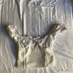 white/cream milkmaid top